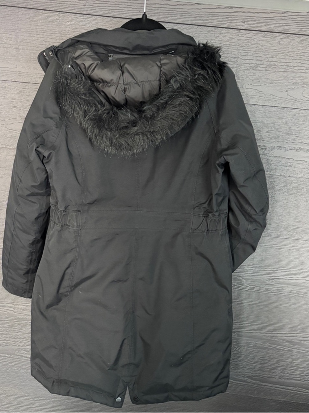 The North Face Women’s Arctic Parka ll Down 550 Size MEDIUM Black Hooded Hyvent - Picture 8 of 14